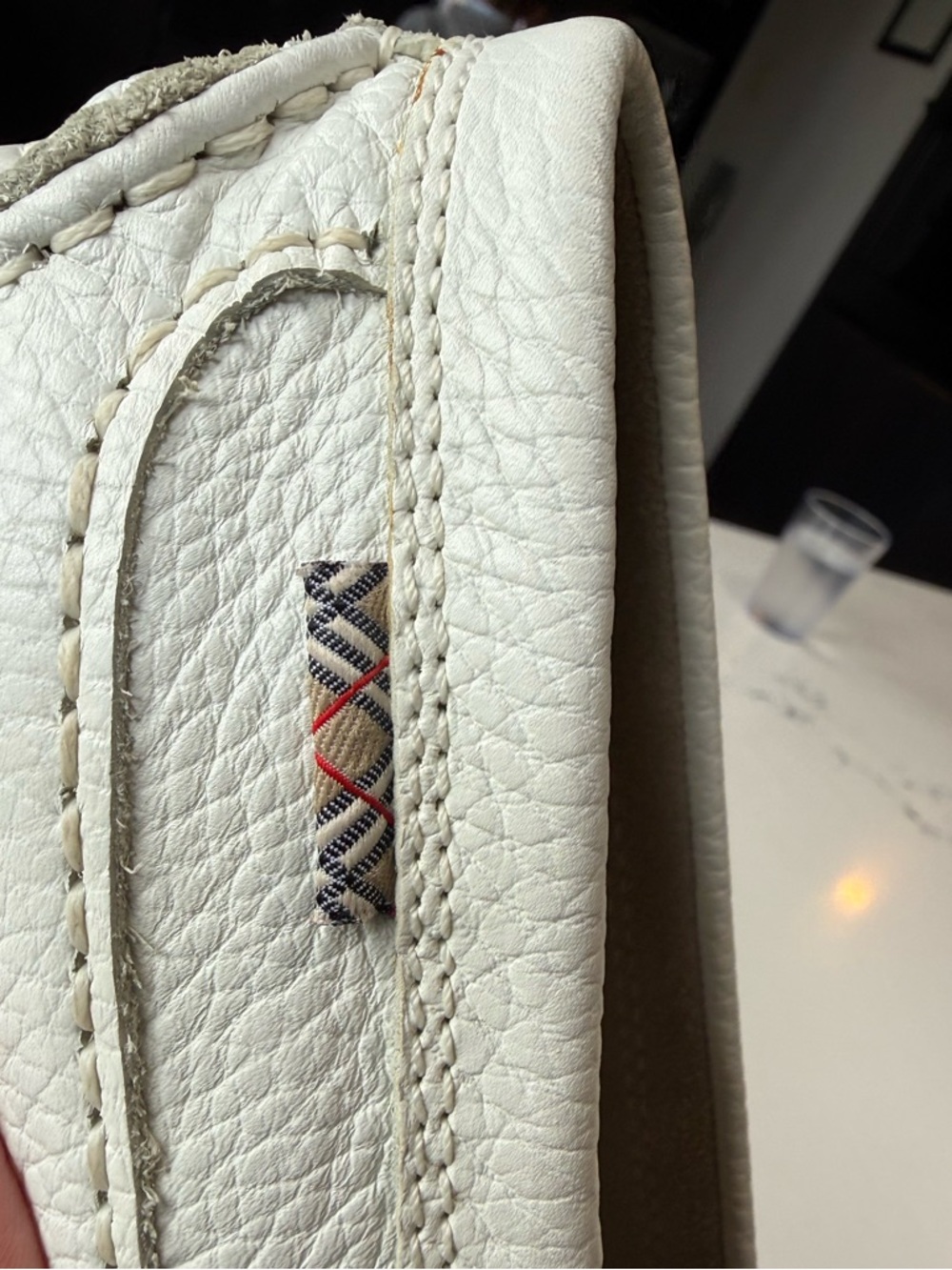 Burberry White Leather Tassel Loafers 37 - Picture 3 of 9